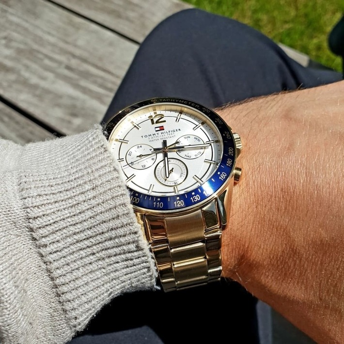 Tommy Hilfiger Homme Multi-Cadrans Quartz Montre avec Bracelet en Acier Inoxydable 1791121 – Image 2