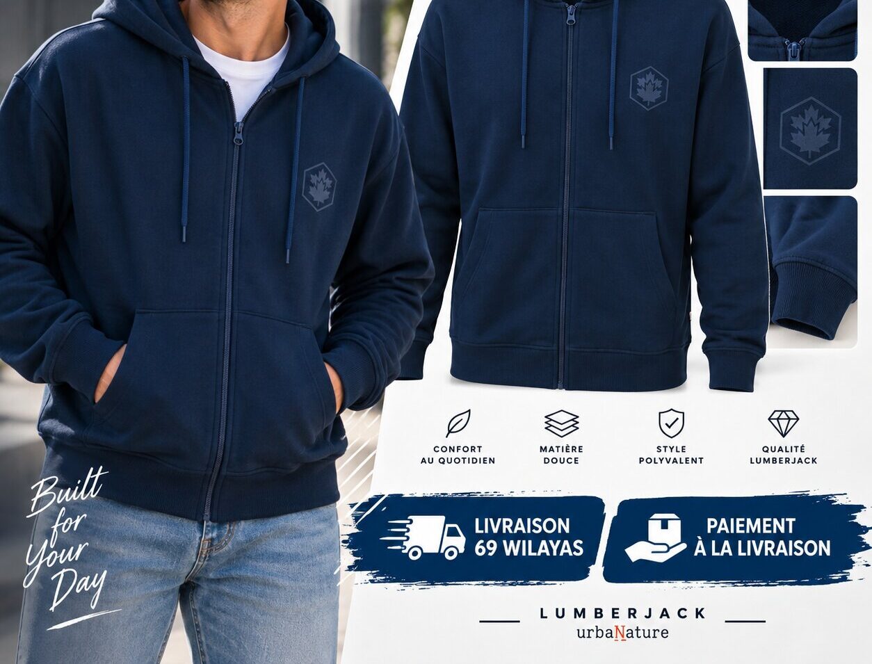 LUMBERJACK ZIP HOODIE