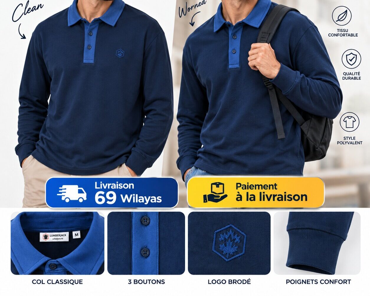 LUMBERJACK POLO LS